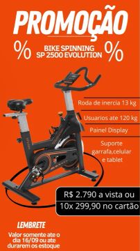 Promoção bike spinning Residencial *** Nova ***