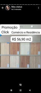 Promoção Click - Piso Laminado R$ 56,90 m2