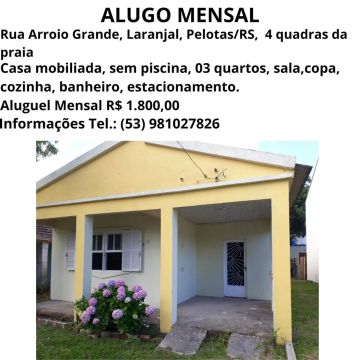 Alugo casa mobiliada