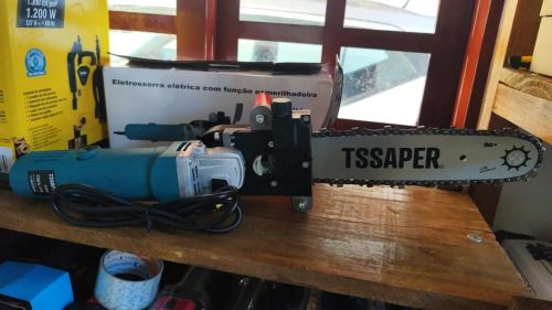 Esmerilhadeira completa com 2 discos + Adaptador de motosserra - TSSAPER