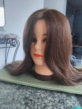 Manequim de cabeça para cabelo feminino
