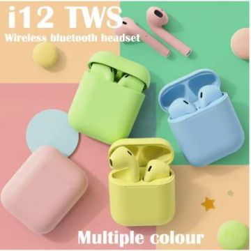 Fone de Ouvido Bluetooth i12 TWS - Diversas Cores