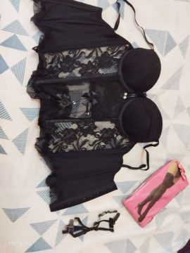 Corset de renda preto