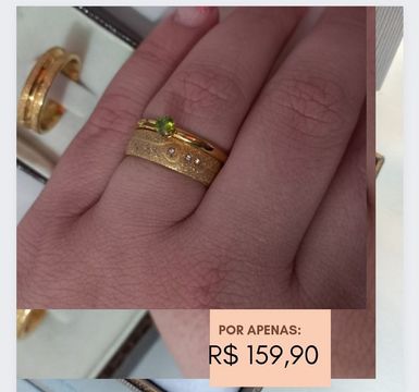 Promoção alianças banhadas a ouro 18k antialérgicas 