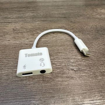 Adaptador Tipo C para Áudio P2 + Carregamento type-c