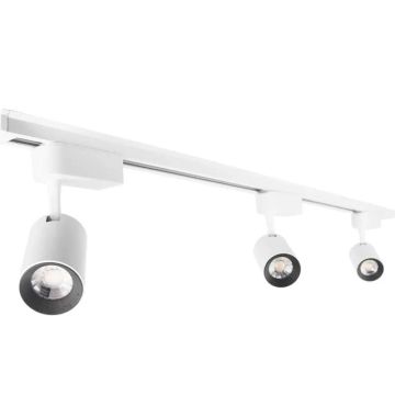 Kit Trilho Eletrificado Branco 1m com 3 Spots Kit Novo