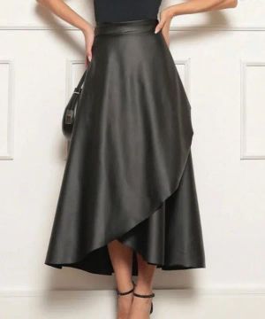 Saia envelope em courino preto Tam único veste p ao g