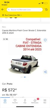 CAPOTA MARÍTIMA STRADA CABINE ESTENDIDA