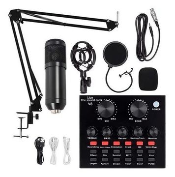 Microfone B800 Condensador E Unidirecional Preto +Mesa V8