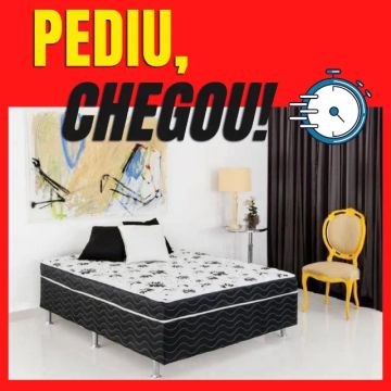 Cama Box Casal Acolchoada , I I 942OI-3156 , Promoção
