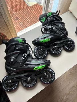 Patins TRAXART 41/42 pouco usado híbrido 110mm e 80mm 