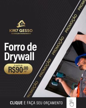 Forro de drywall 