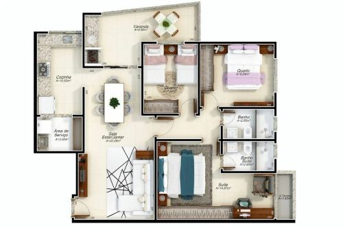 Apartamento em Rua Sebastiana Arantes Fonseca - Santa Mônica - Uberlândia/MG