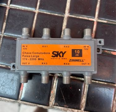 Chave Comutadora Sky Zinwell 10dB HDTV