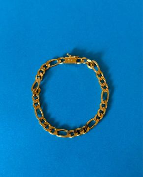 Pulseira Masculina Elos Groumet ouro amarelo 18k 23 cm 
