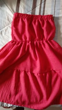 Vestido/Saia Vermelha de Renda - Tamanho M