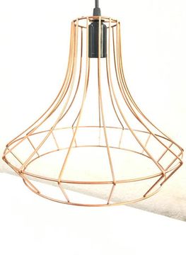 Lustre Pendente Luminaria Retro Aramado Chapéu Chinês