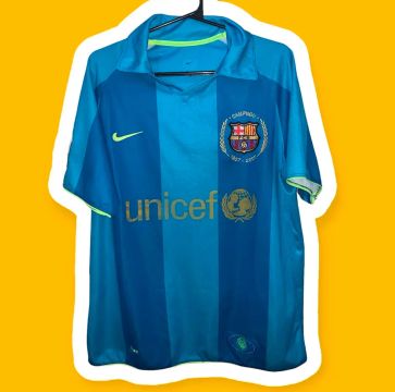 Camiseta Barcelona Unicef 2007 - Tamanho M