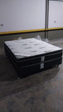 Cama Box de Casal com Colchão Ortopédico