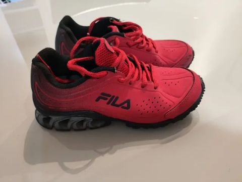Tênis Fila Python Kids - Vermelho e Preto - Vermelho+Preto