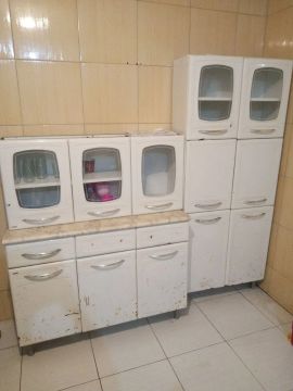 Conjunto de armários de cozinha - Branco - Usado