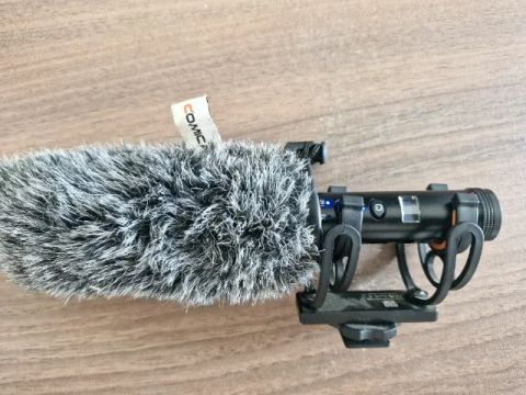Microfone Shotgun comica VM20, Microfone de câmera supercardióide com suporte antichoque R