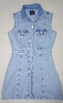 Vestido Jeans Sem Mangas