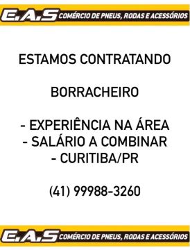 Estamos Contratando Borracheiro! Novo Mundo, Curitiba PR - VAGA BORRACHEIRO