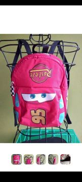Mochila, lancheira nfantil Carros macqueen- Vermelha