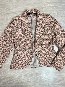 Blazer Tweet estilo Spancer curto 
