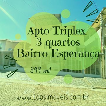 Apartamento triplex 3 quartos no Esperança