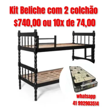 Beliche com 2 colchão novo # 10x sem juros