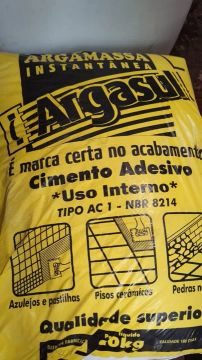3 sacos de 20 kg argamassa lacrado 
