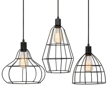 Trio Pendente Aramado Retrô Luminária Lustre