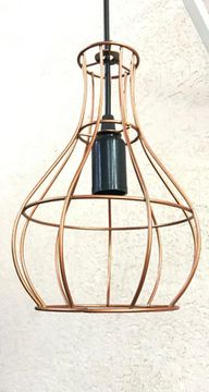 Lustre Pendente Luminaria Retro Aramado Gota Moderno