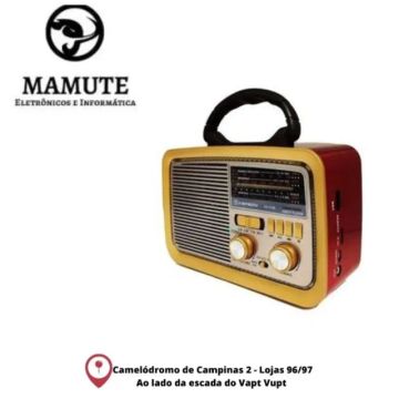 Rádio Vintage Retrô Antigo Bluetooth Usb Am Fm Usb 3188