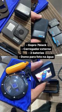 GoPro 7 Black + Acessórios