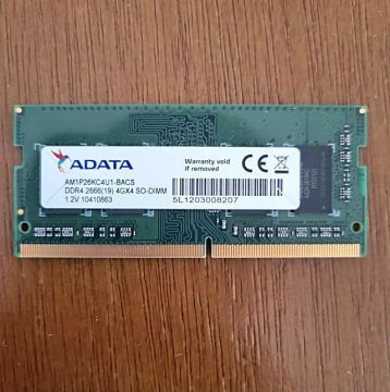 Memoria Ram ADATA 4gb 2666Mhz para notebook