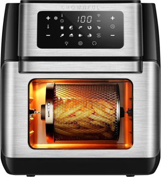 CROWNFUL AirFryer 100V, 10L Grande capacidade, (Controle Remoto pelo Aplicativo)  