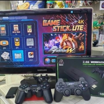 Game Stick 4k 64GB 20.000 Jogos Retrô 2 Controles Sem Fio
