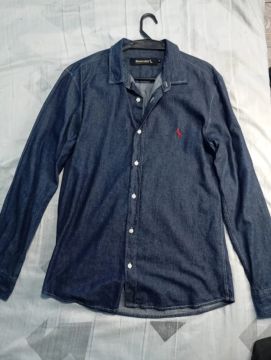 Camisa Jeans Reserva Easy Manga Longa Tam G