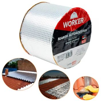 MANTA AUTOADESIVA ALUMINIZADA FLEX WORKER 10cmX10m