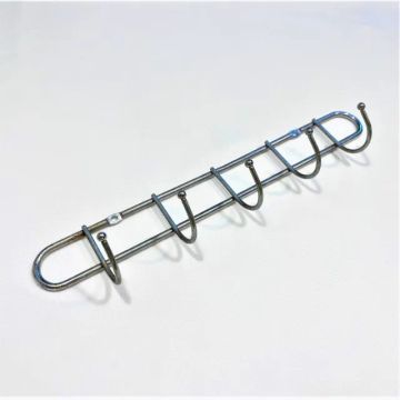 (Aceito cartão) Suporte/Cabideiro Multiuso 5 Ganchos Aço Inox