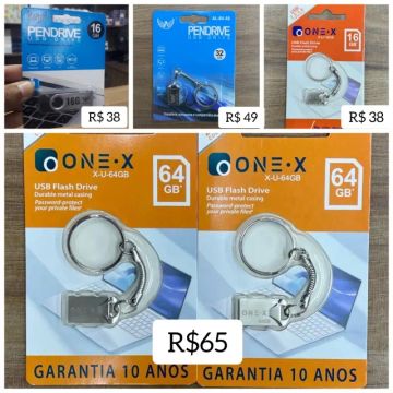 Pendrive de 16 GB,  32 GB  e 64 GB 