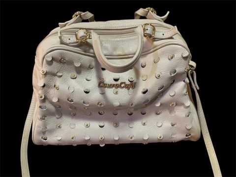 Bolsa Couro Café Bege
