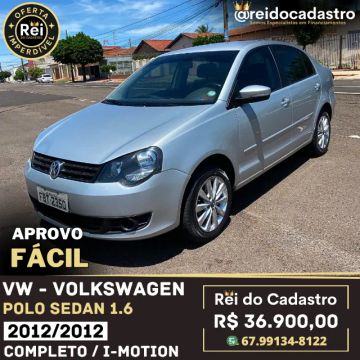 Polo Sedan 1.6 I-Motion 2012/2012 - R$ 36.900,00- Ent. 5.000,00 + 48x -Aprovo Fácil
