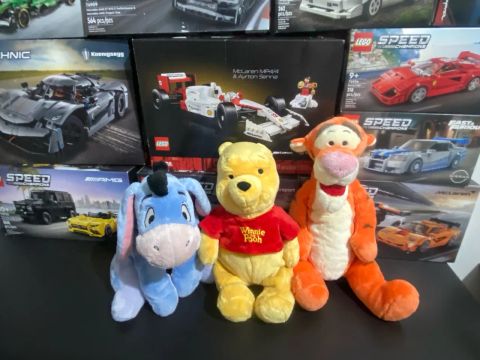 Pelúcias Winnie the Pooh, Eeyore e Tigrão