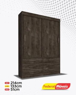 Guarda Roupa 2 Portas 6 Gaveatas Direto da Fabrica Fazemos Entrega