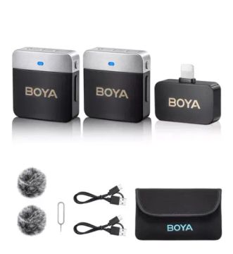 Microfone Sem Fio De Canal Duplo - Boya BY-M1V6