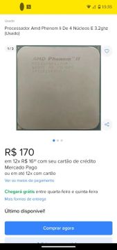 Processador AMD Phenom II de 4 Núcleos 3.2ghz - Usado